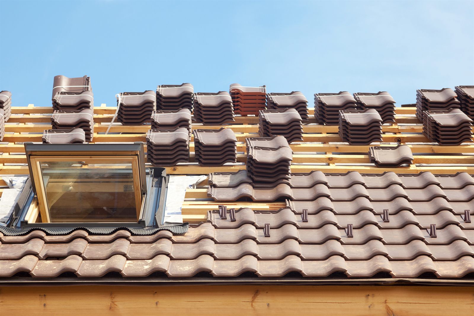 New roof installation