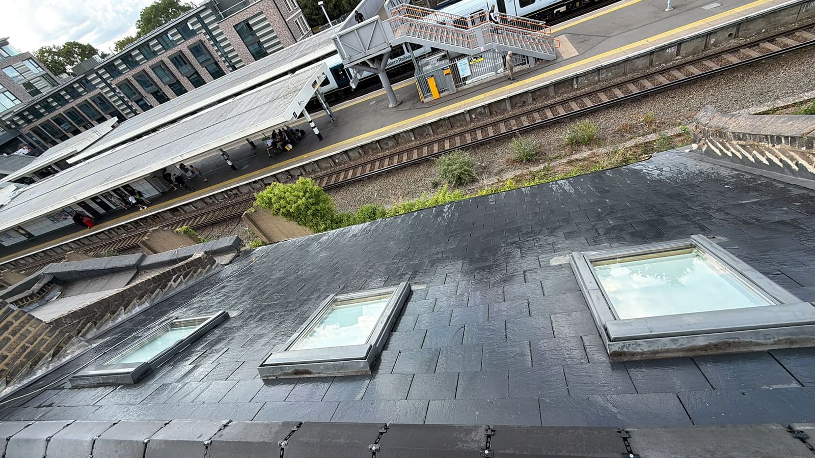 Slate roof velux aerial