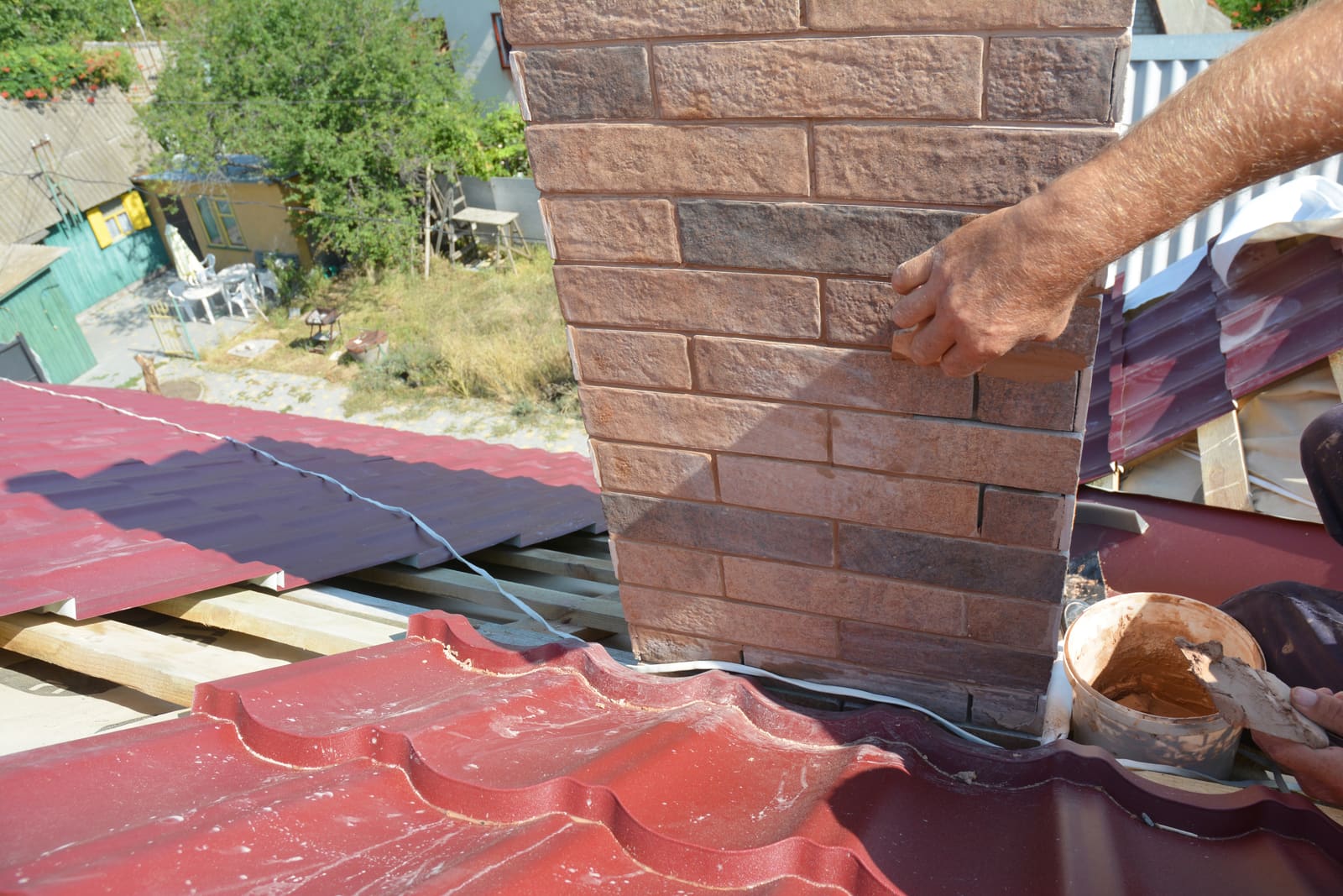 Creative Roofing carrying out chimney repairs & rebuilding in Oxfordshire